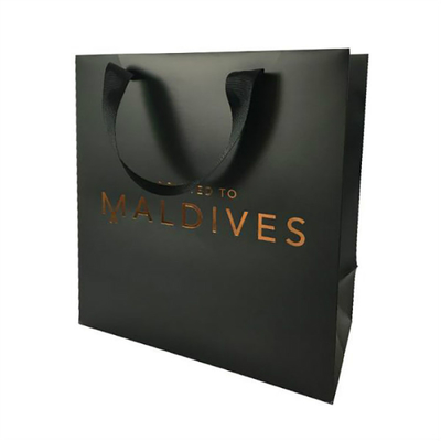 Recycled Materials Wholesale Clothing Apparel Cosmetic Wedding Shopping Custom Printed Luxury Gift Paper Shopping Bag With Ribbon Handle